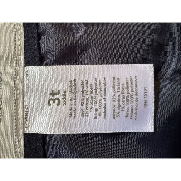 Carters 3T navy blue boys navy blue peacoat hooded coat toggle - Picture 6 of 7